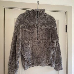 Prana Half Zip Teddy Bear Fleece Hoodie sz M LIKE NEW